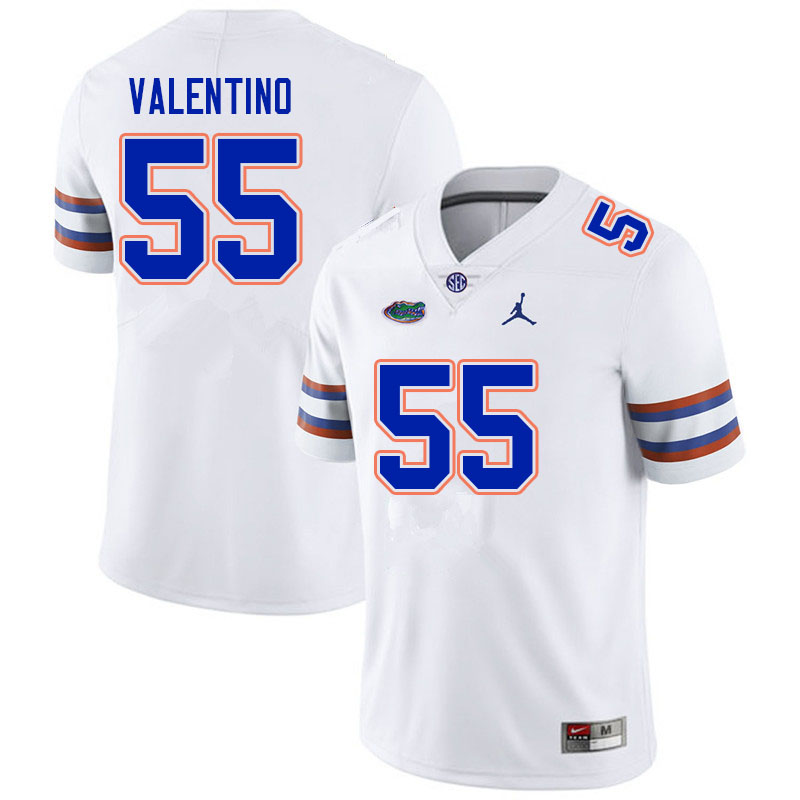Men #55 Antonio Valentino Florida Gators College Football Jerseys Sale-White
